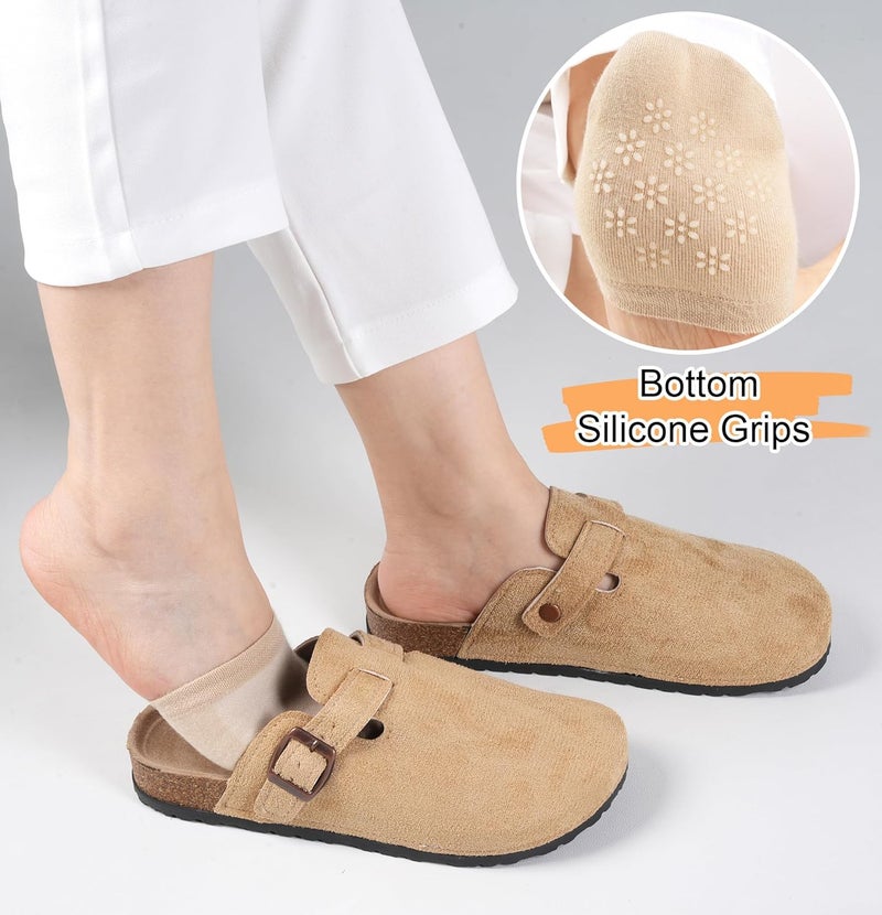 Murmorers Toe Socks Womens for Mules, Half Socks Toe Topper Covers No Show Invisible Non-slip Liners for Clogs 4/6/8 Pairs - Image 2